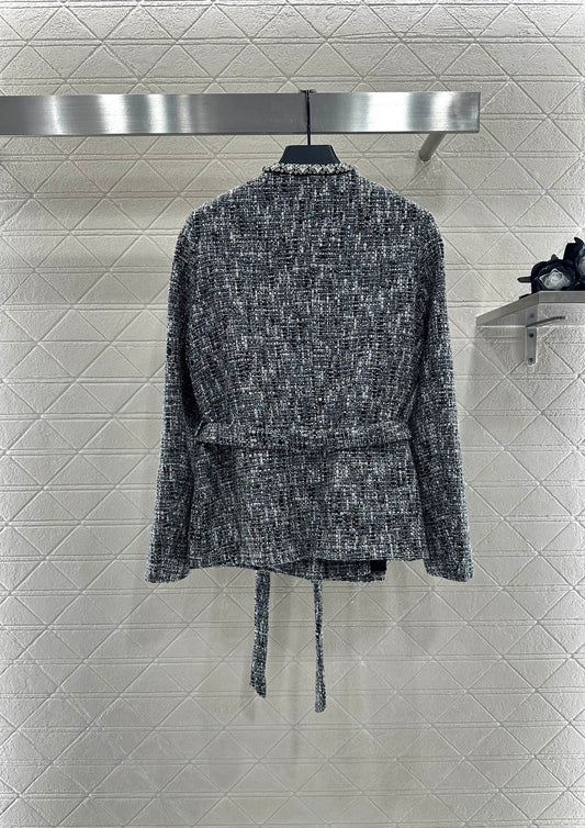 25fw Western style nail bead tied edge jacket