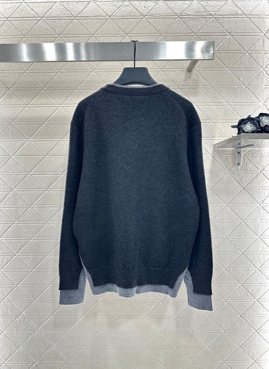 25fw Two contrasting fake cardigans