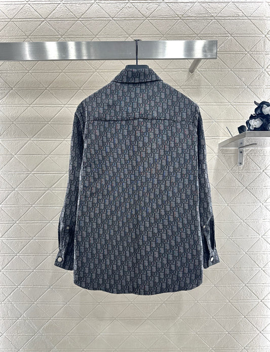 25fw Jacquard collar shirt