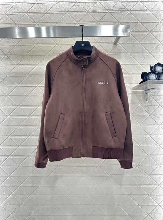 Suede flight jacket jacket