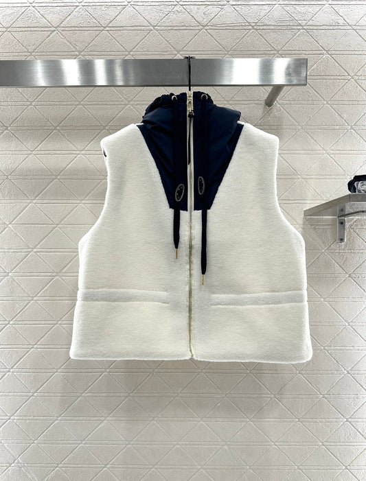 Hooded Teddy Lamb Vest