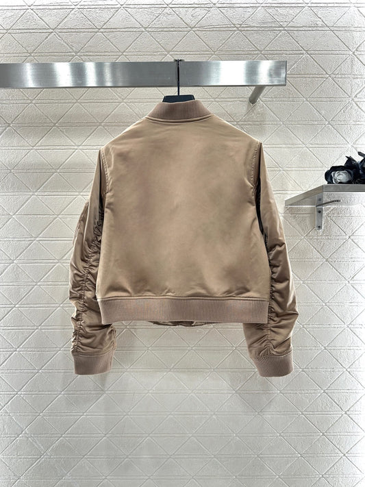 Zipper deconstruction cotton jacket
