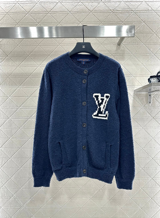 Jacquard knitted cardigan