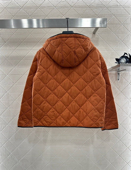 Collar pocket hooded cotton jacket