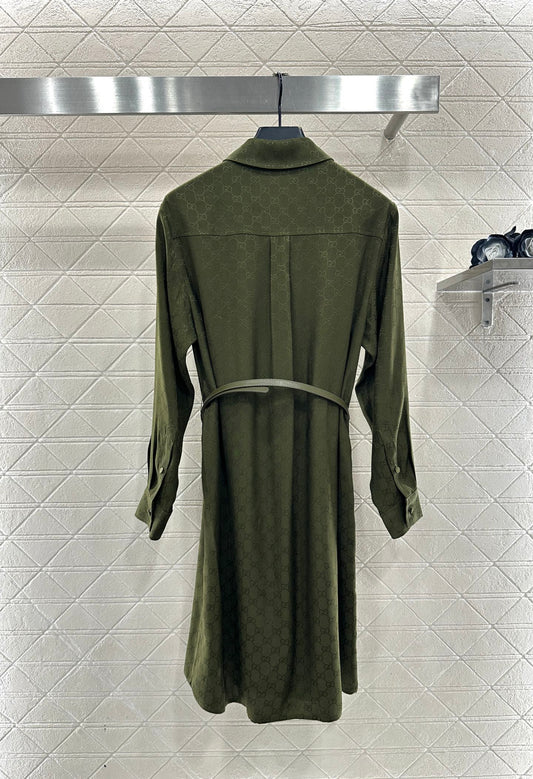 Jacquard belt dress