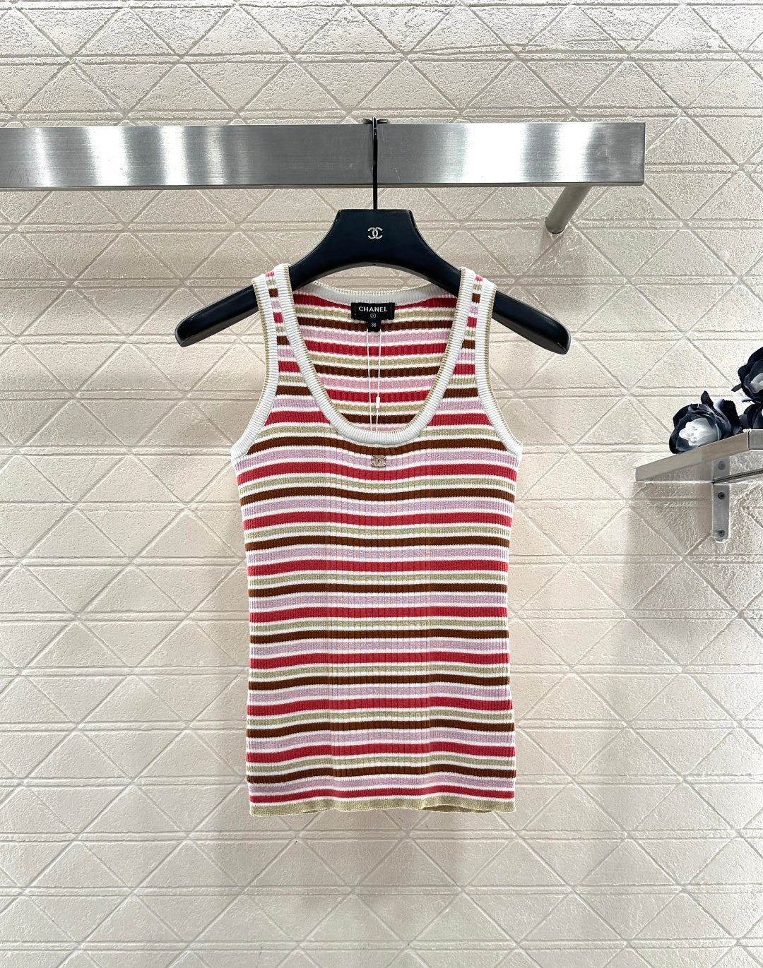 Striped Knit Vest