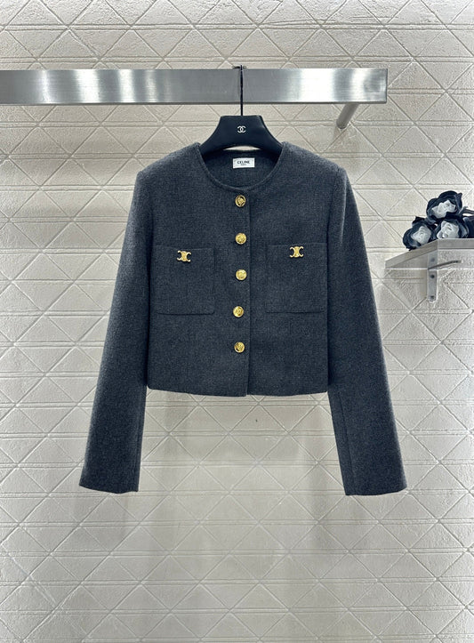 Crew neck blazer suit