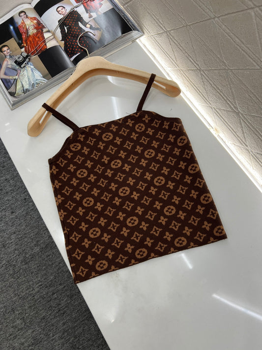 Jacquard Lock-on Knit Camisole