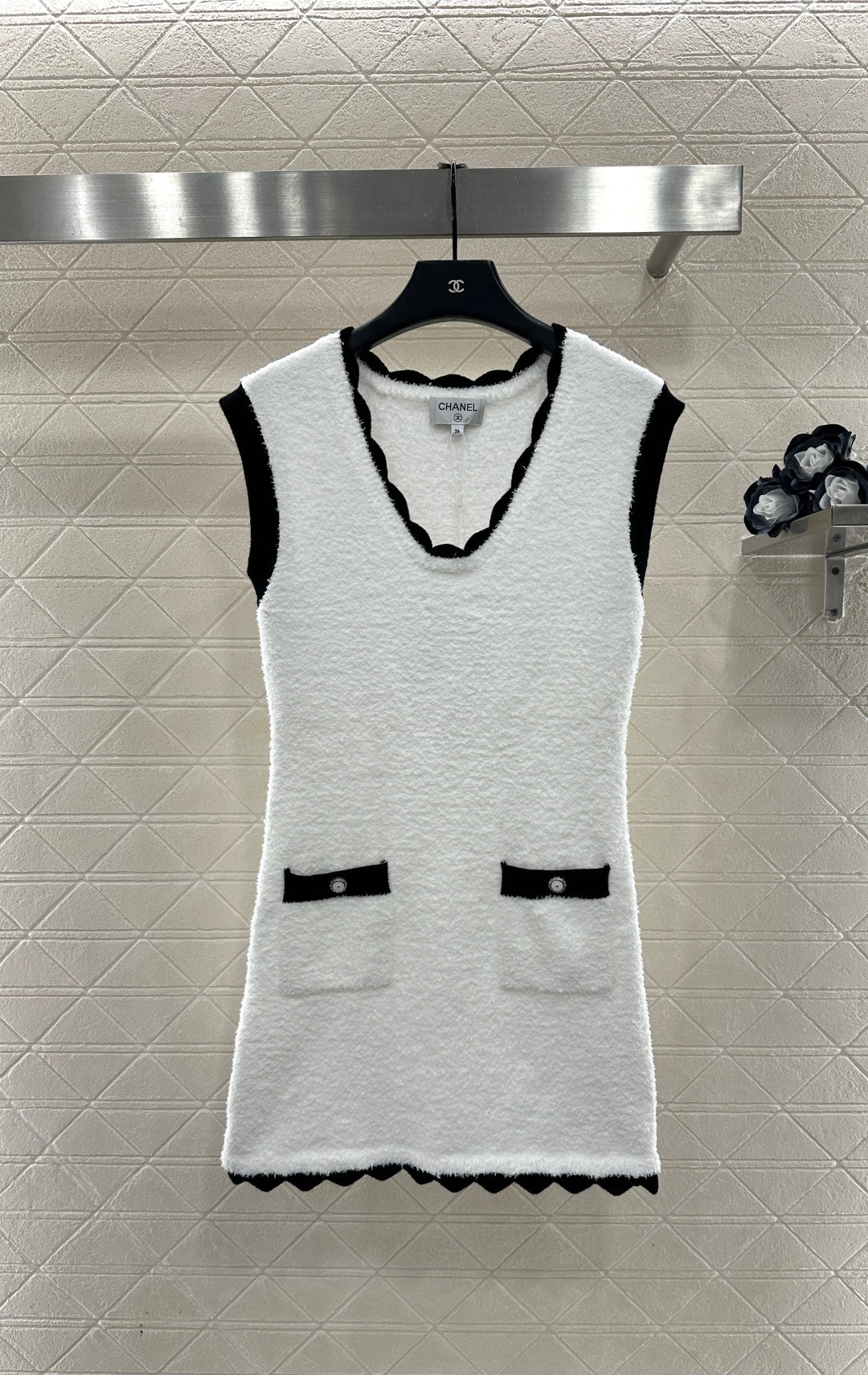 Color-Blocked Knit Vest Dress