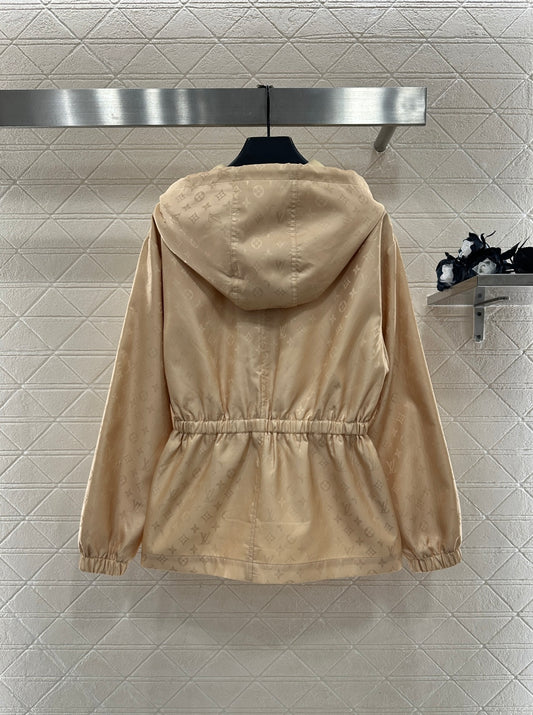 Dark Pattern Waist-Defining Coat