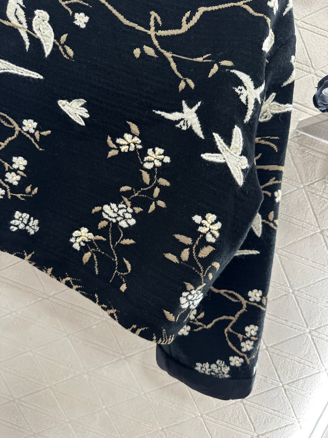 Heavy Embroidered Jacquard Jacket