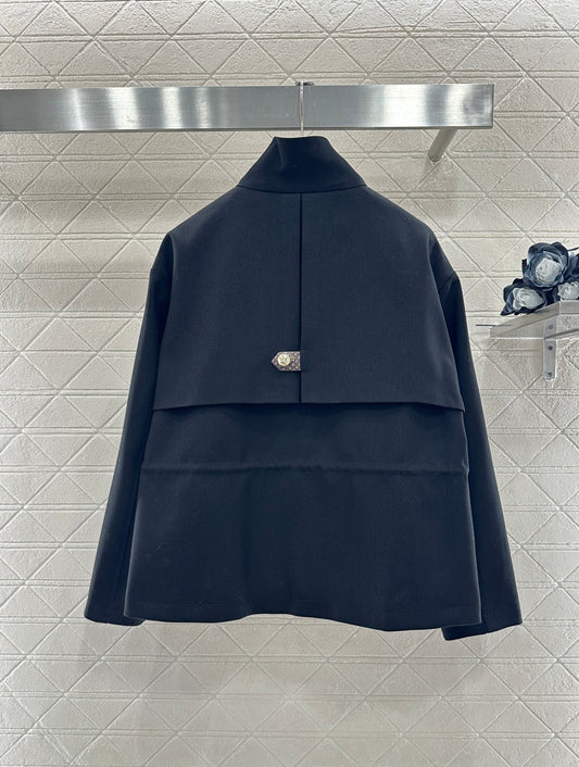 Stand Collar Zip-Up Jacket