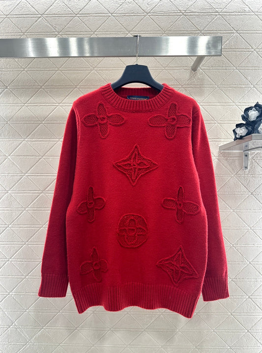3D Logo Oversized Knit Sweater