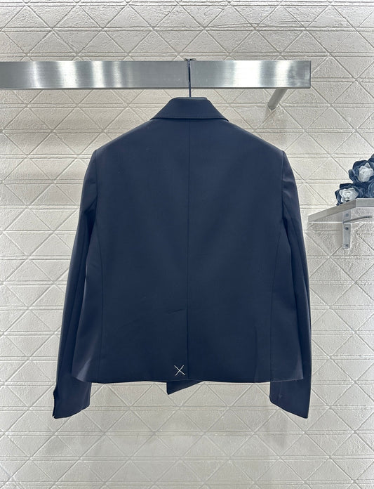 Double-breasted coat with lapel