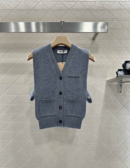 Logo Knit Cardigan/Vest