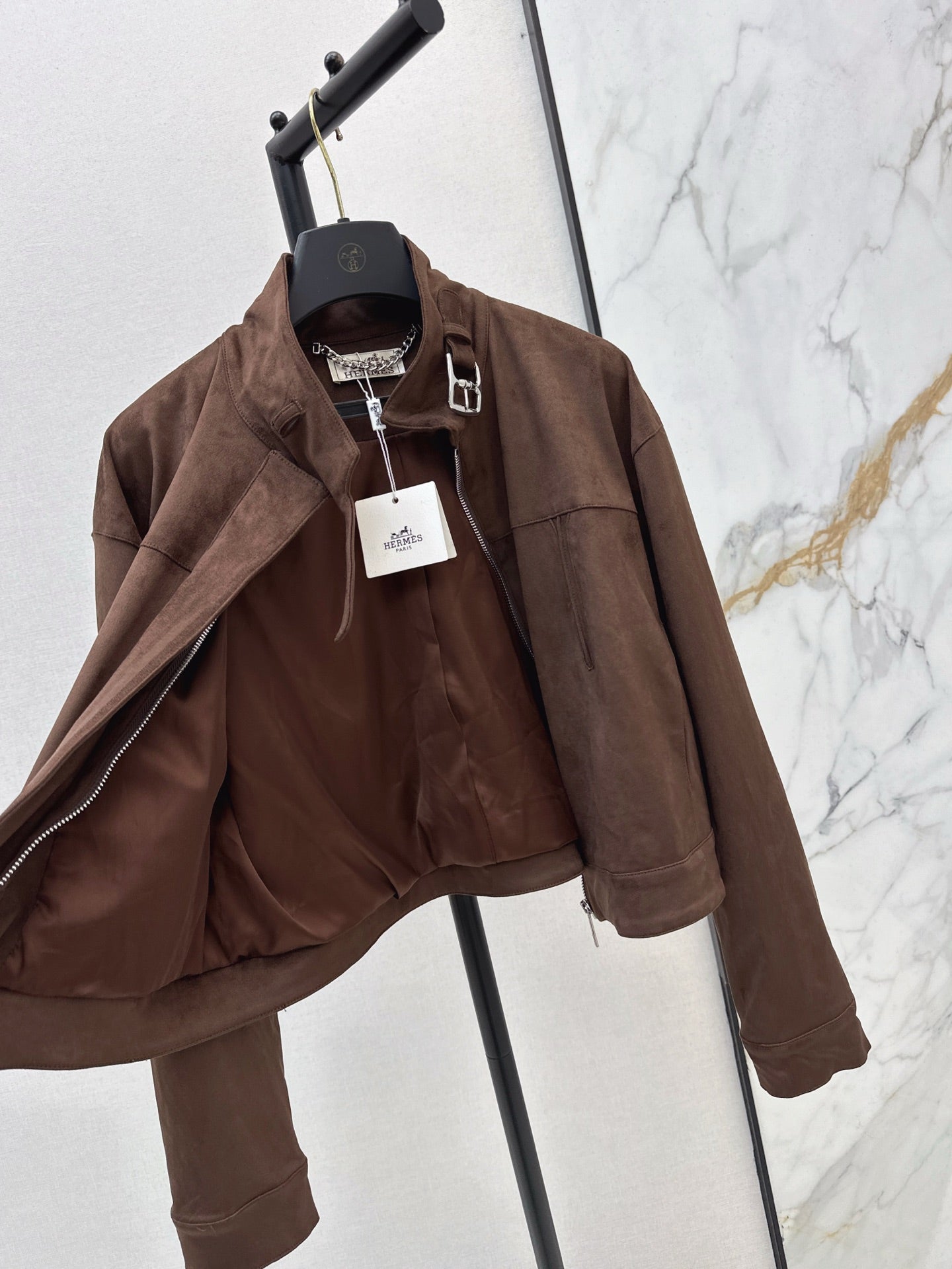 Eco-friendly suede jacket