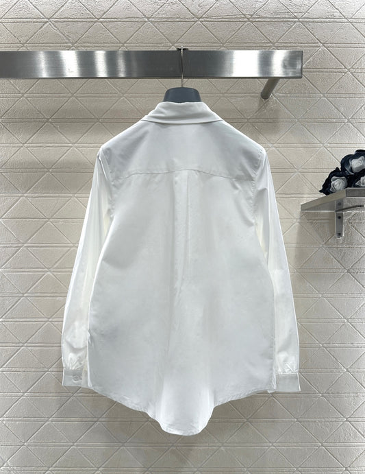 Located Ruffled Lace Shirt