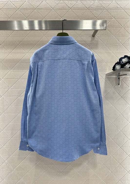 Jacquard Embroidered Pocket Shirt