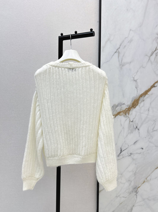 Lantern Sleeve Mohair Blend Sweater
