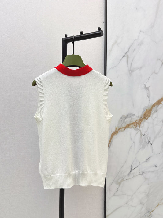 Webbing Cashmere Blend Vest