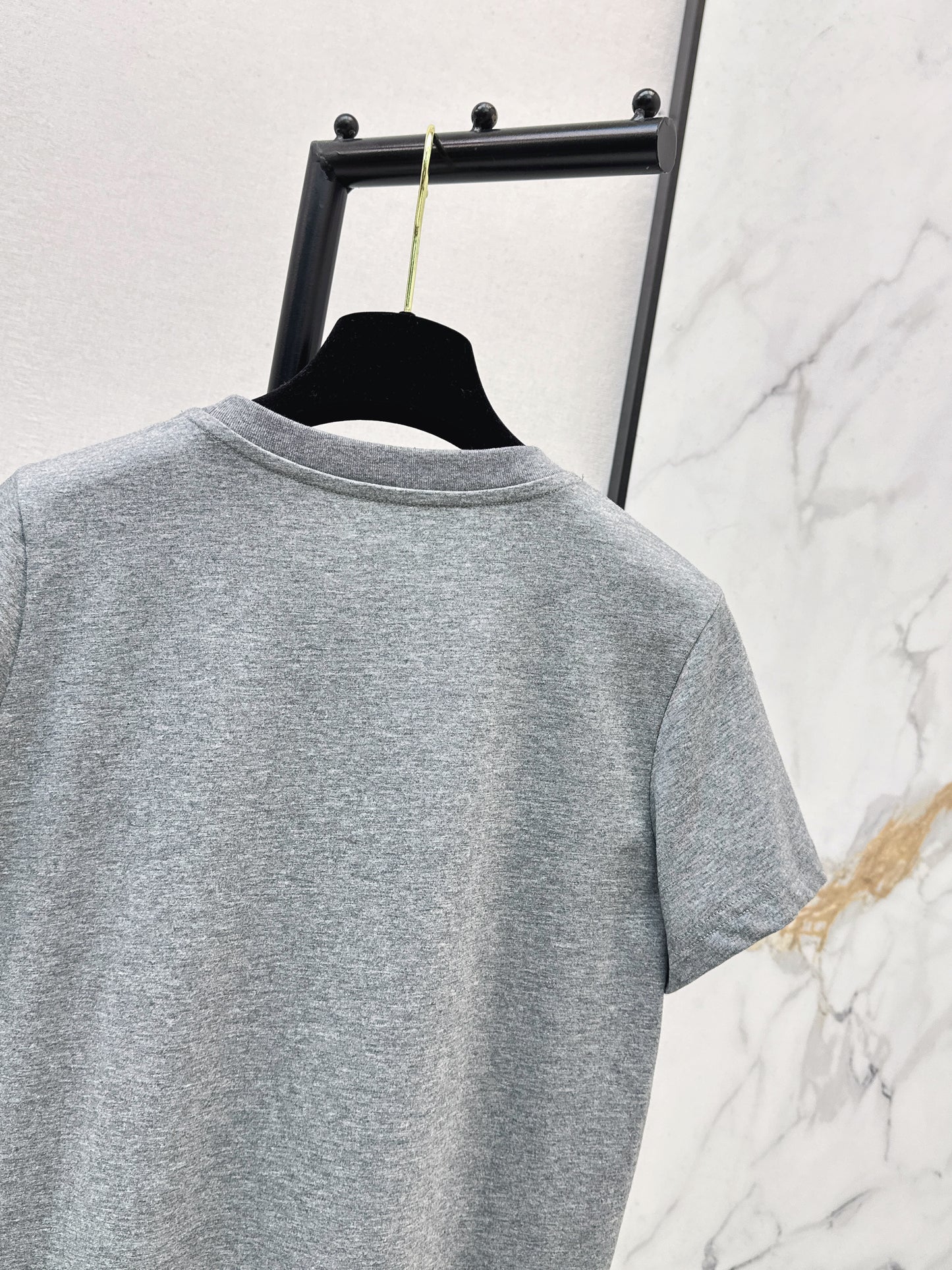 Embroidered and Beaded T-Shirt