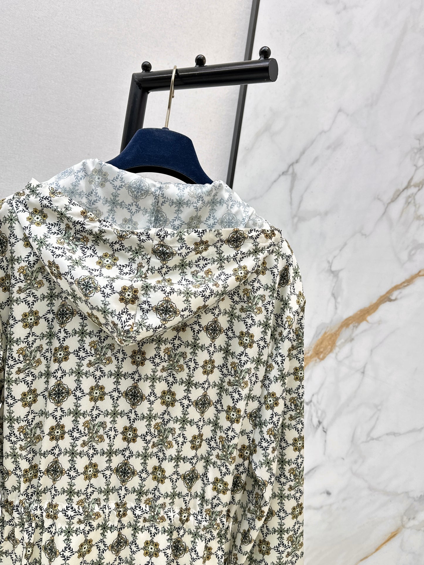 Monogram Print Hooded Dress