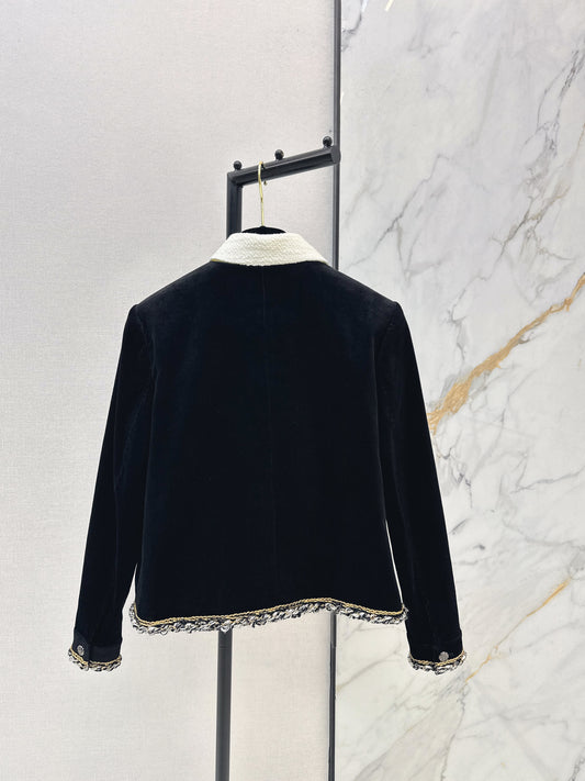 Detachable Collar Corduroy Jacket