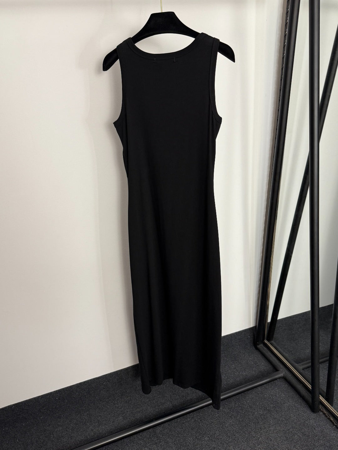 Pleated, fitted waist vest dress