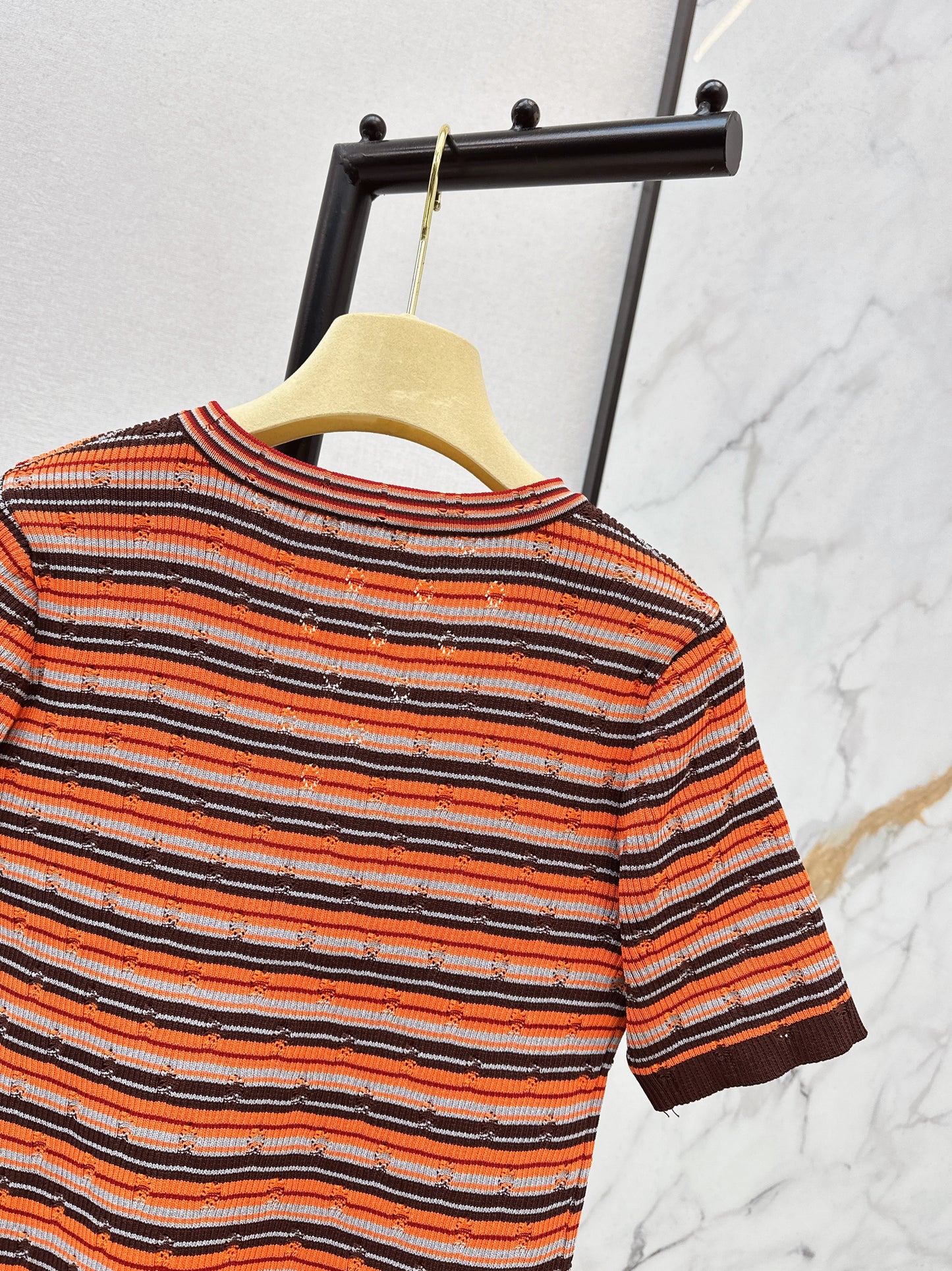 Striped Knit T-Shirt