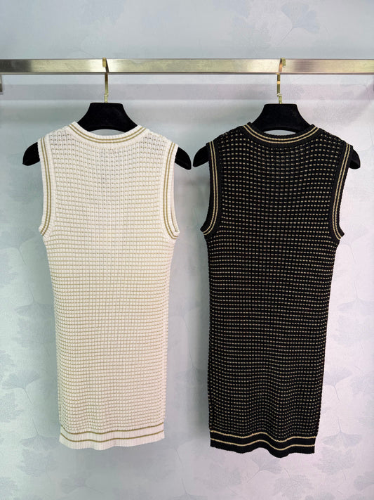 Striped Knit Vest Dress