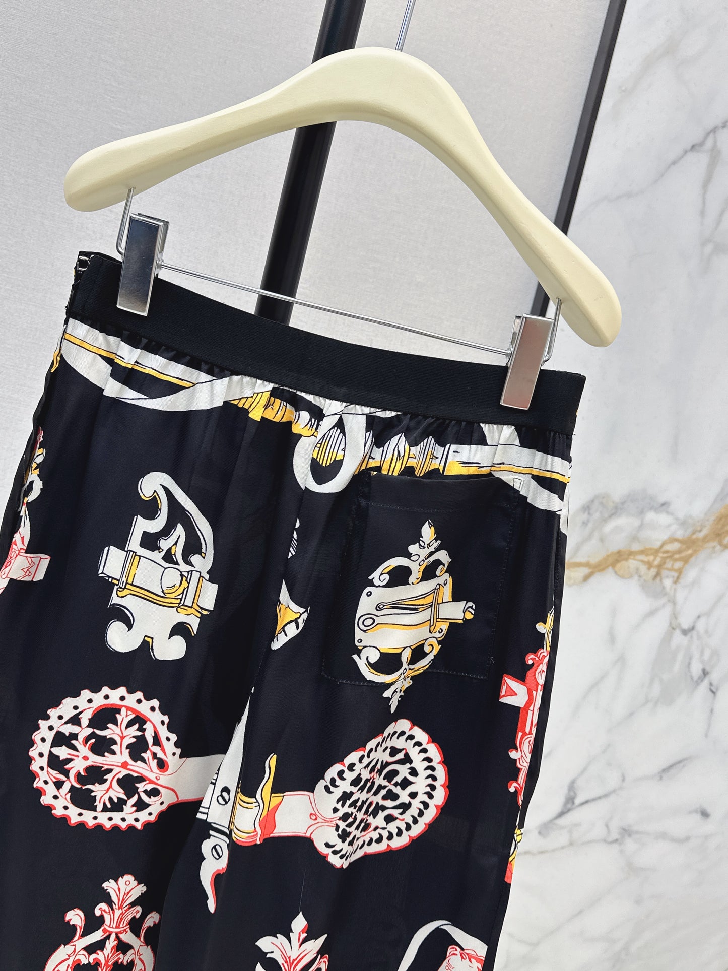 Silk Straight Leg Pants