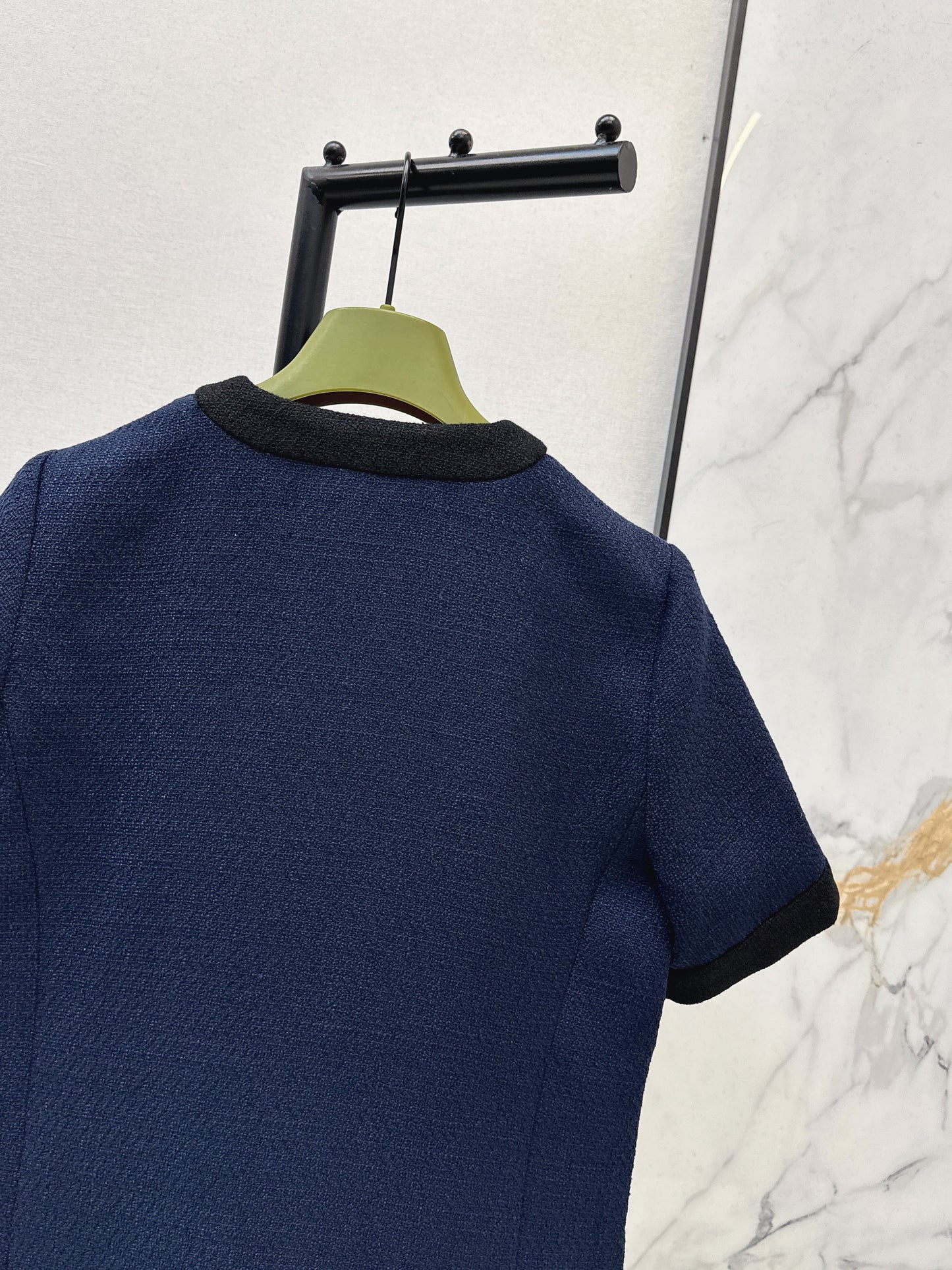 Color-blocked woven dress