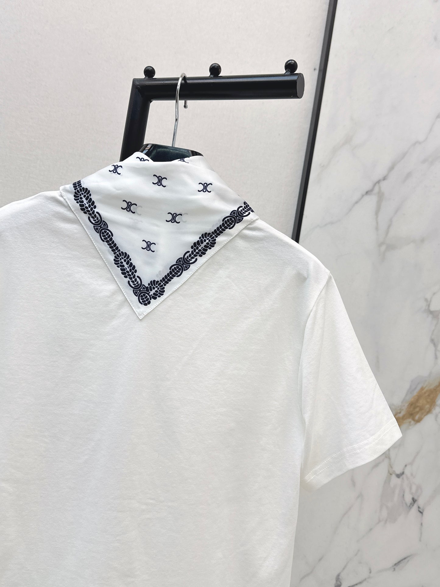 Printed Silk Scarf T-shirt