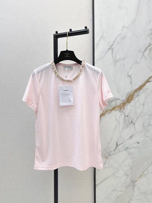 Hand-studded Rhinestone T-shirt