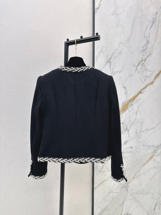 V-neck woven cardigan