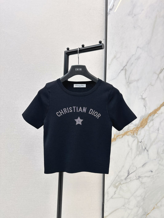 26ss Letter-print jacquard knit T-shirt