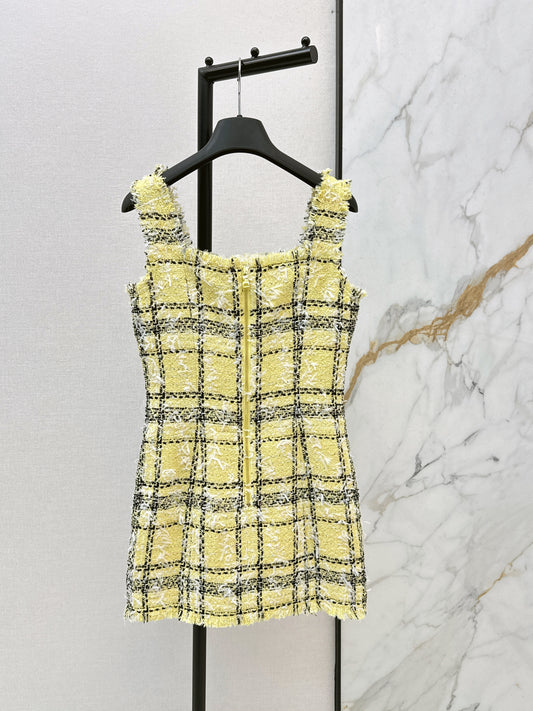 26ss Fringe-trimmed slip dress