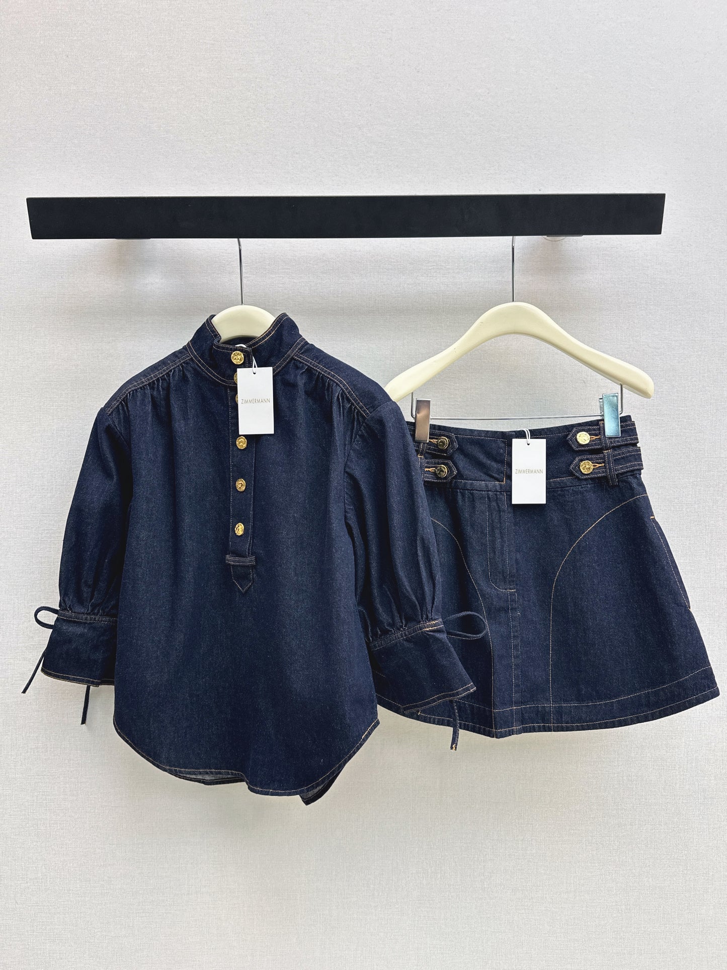 26ss Denim Puff Sleeve Shirt