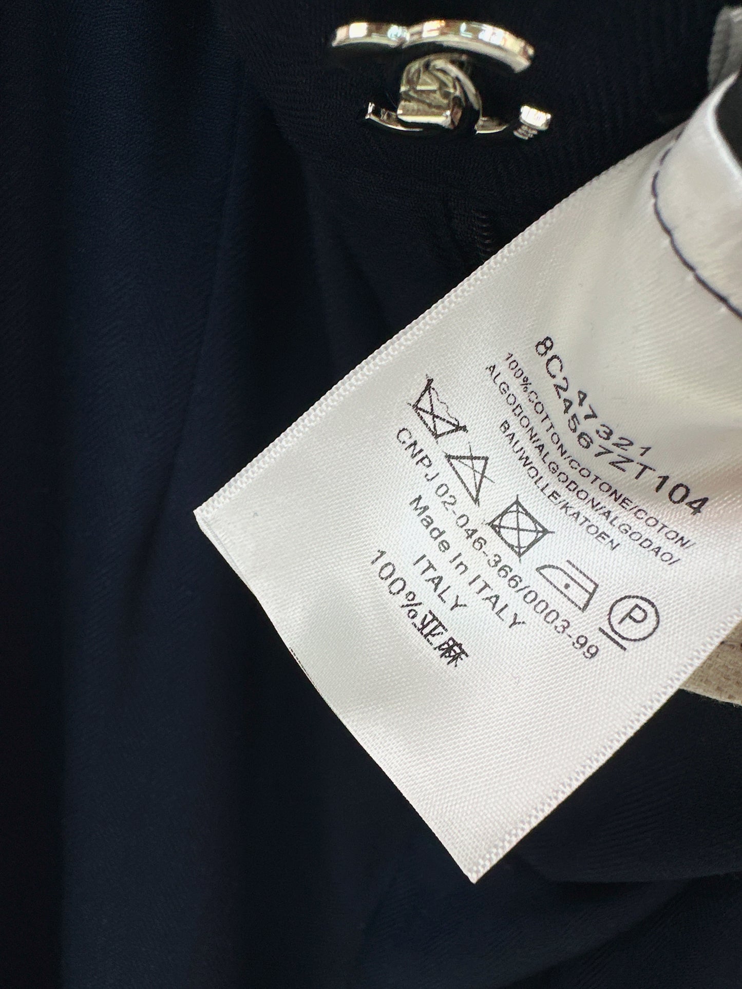 26ss High-leg trousers with metal buckle