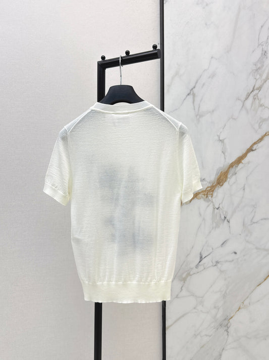 26ss Floral Embroidery Short-Sleeve T-Shirt