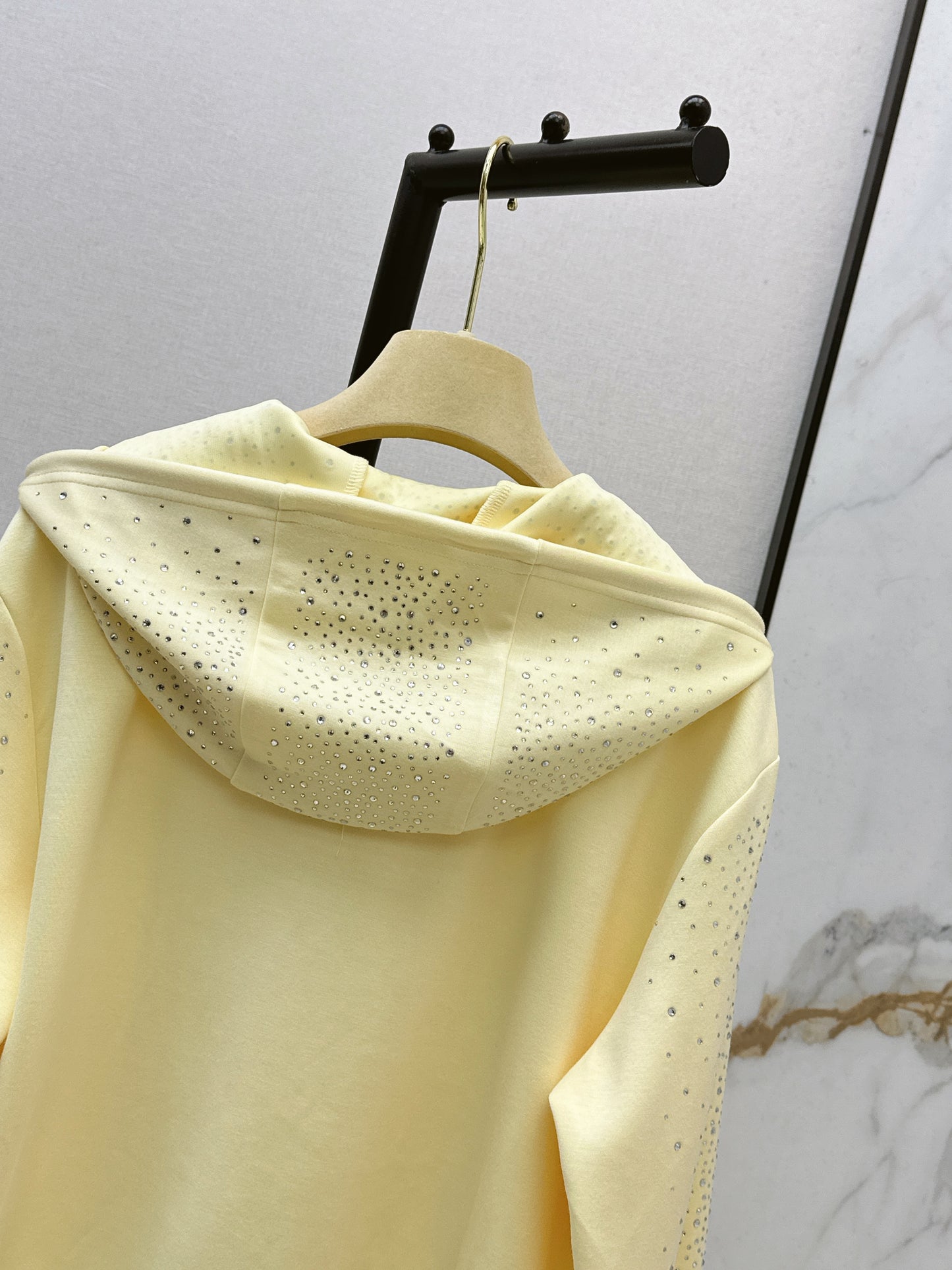 26ss Logo Rhinestone Hooded Jacket
