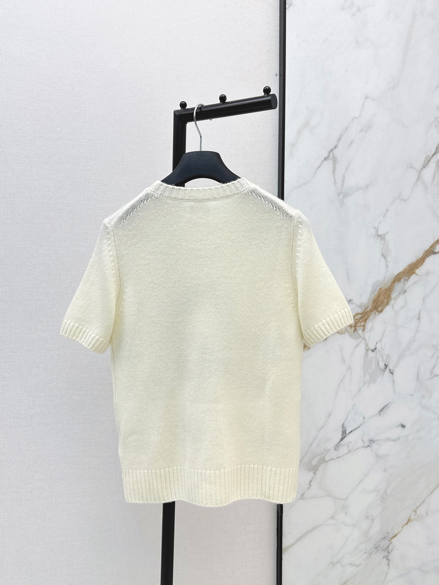 26ss Embroidered Cashmere T-shirt