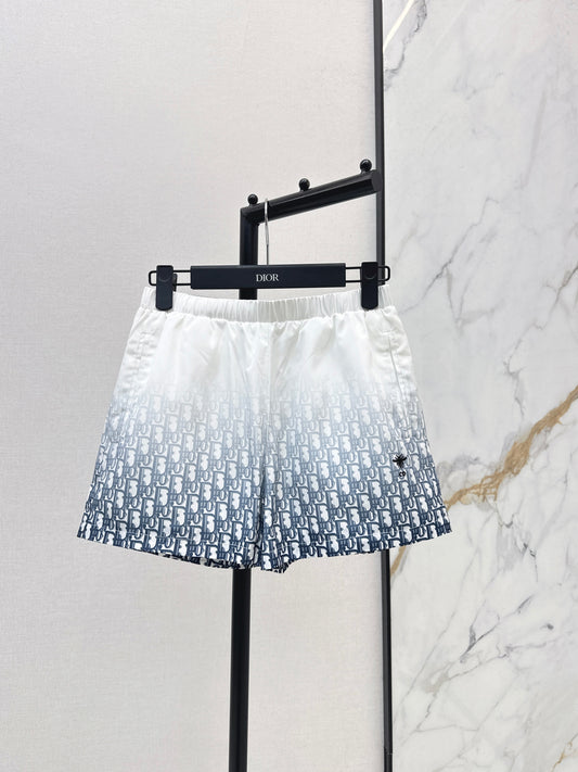 26ss Gradient logo elastic waist shorts
