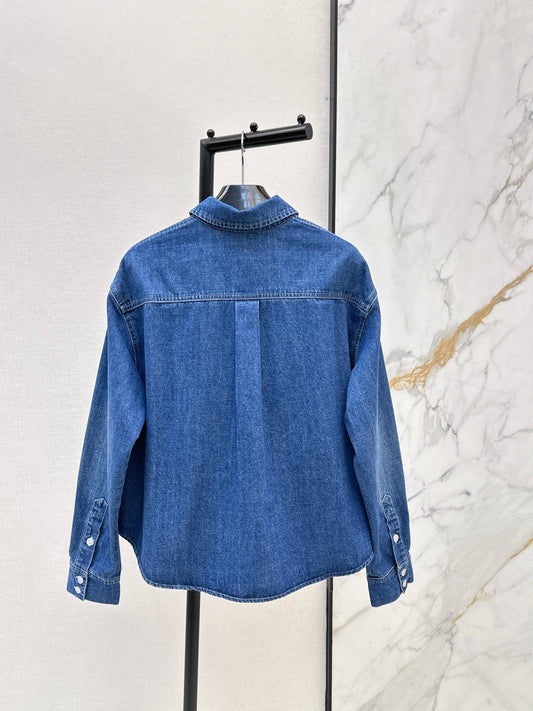 26ss Denim cropped shirt