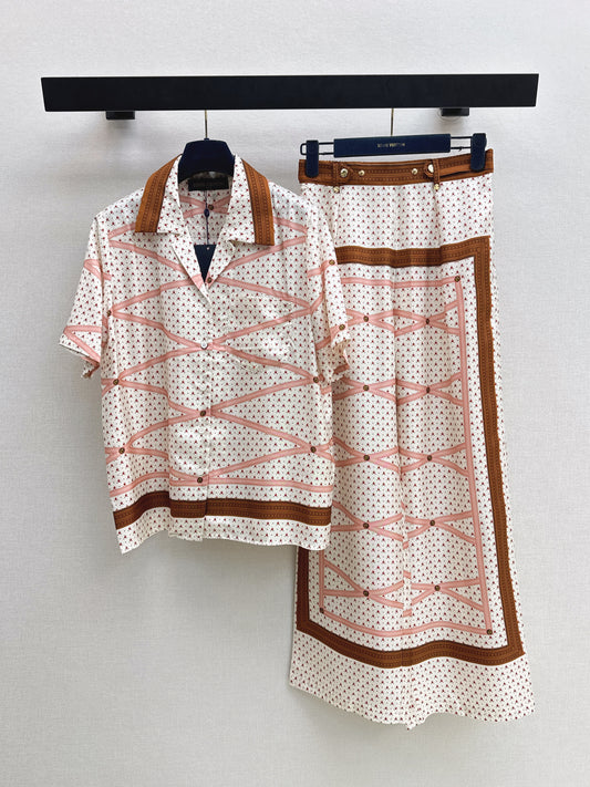 26ss Printed Shirt/Printed Straight-Leg Pants