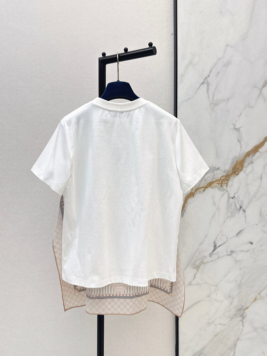 26ss Patchwork Print Loose-fitting Top