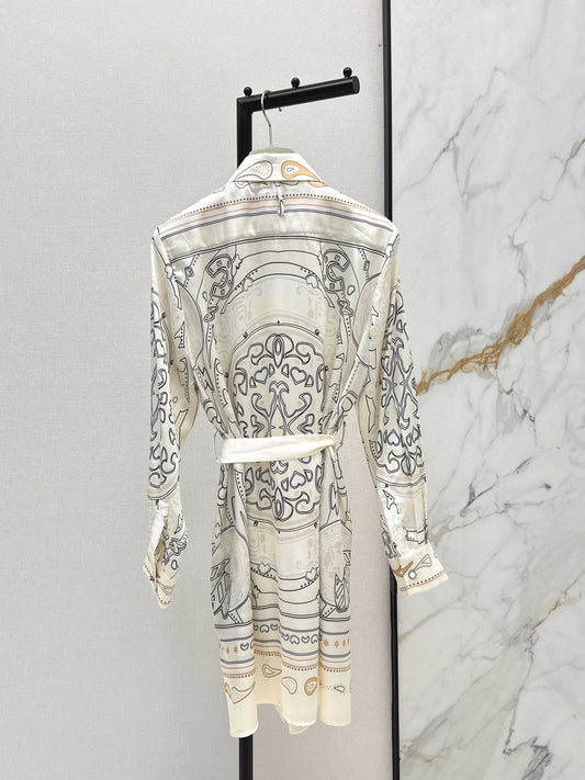 26ss Printed Belt Dress