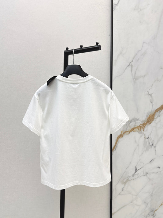 26ss Bow-Embellished T-Shirt