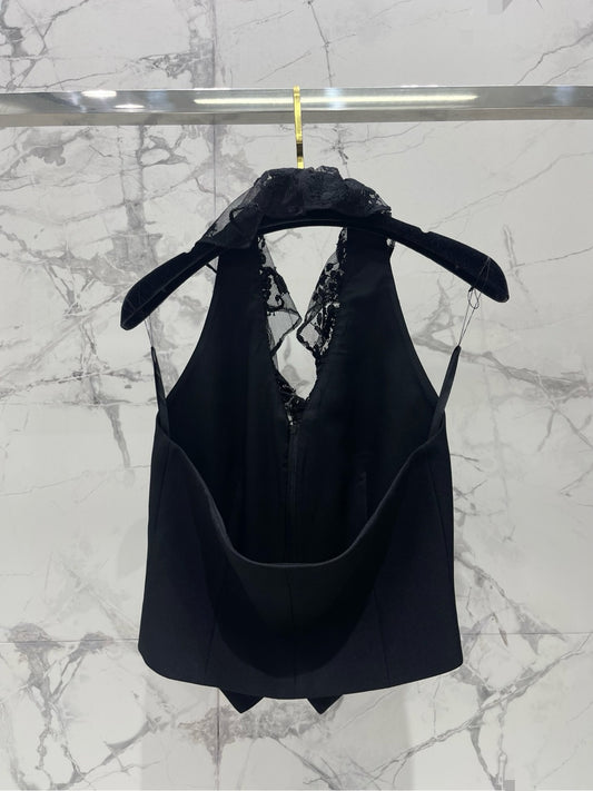 26ss Halter-neck Irregular Backless Vest