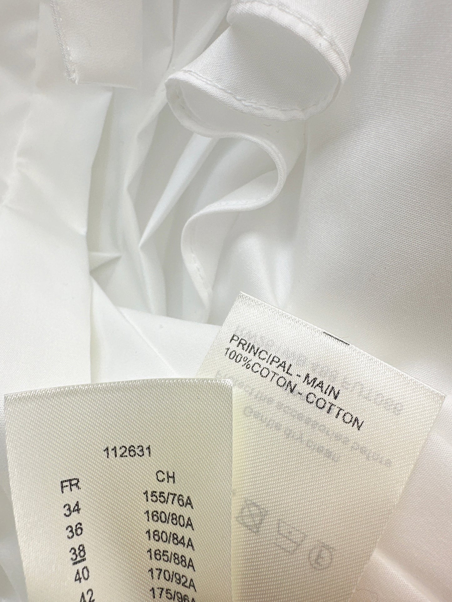 26ss White Shirt with Ruffled Trim